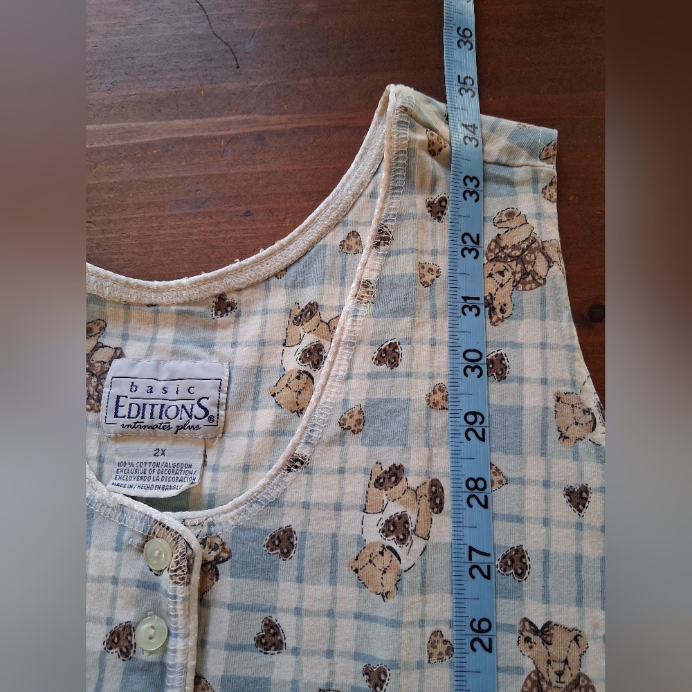 Basic Editions Intimates Plus Plaid Cotton Nightg… - image 4